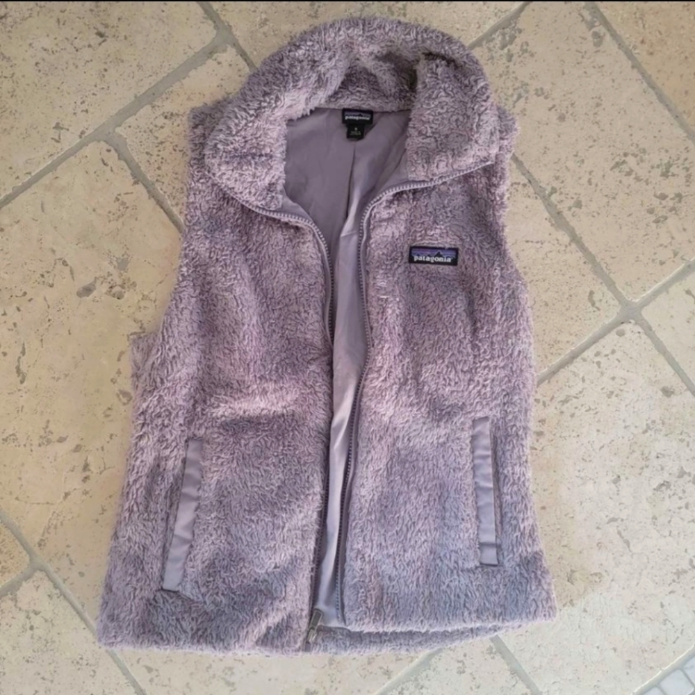 Patagonia Los Gatos Fur Sherpa Vest Women S - Dusty Lavendar Color
